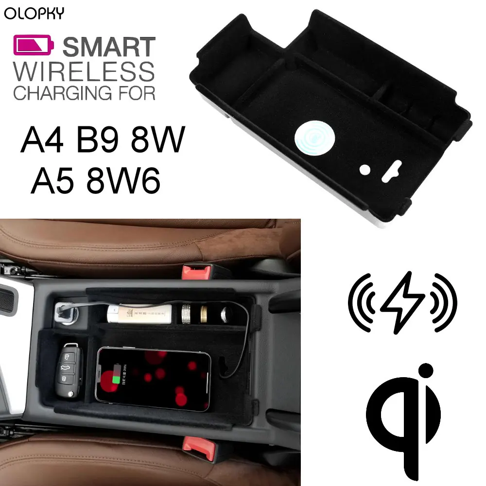 Olopky для Audi QI Беспроводной зарядное устройство Скрытая Беспроводное телефона