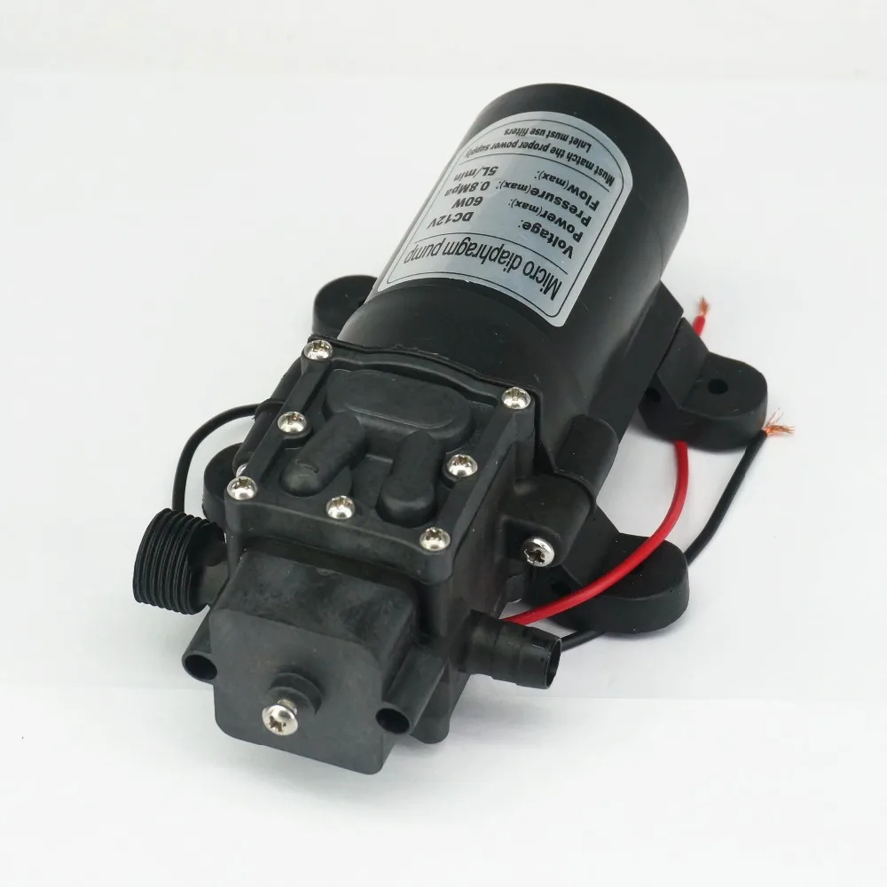 10 мм шланг в 1/2 &quotBSP Мужской выход 12 В DC 60 Вт мембранный Водяной Насос