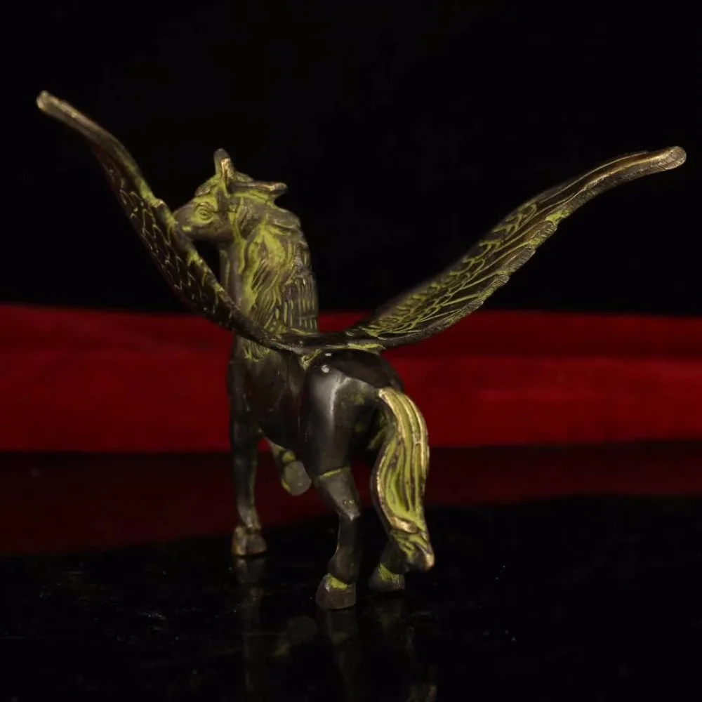 Christmas decoration Home Desk/Living Room statue Handmade Art sculpture Chinese Bronze Flying horse model Antique Horse | Дом и сад