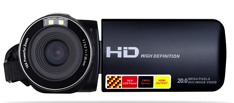 

Winait Newest professional video camera 24mp 5.0MP CMOS 16X digital zoom photo camera infrared nightshot 1080P digital camcorder