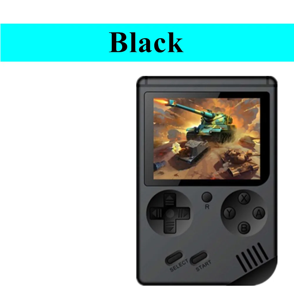 Black Coolbaby Ретро Портативный мини портативные игровые консоли 8 бит 3 дюймов Цвет ЖК-дисплей детская Цвет игровой плеер встроенный 168 видеоигры - Цвет: Black