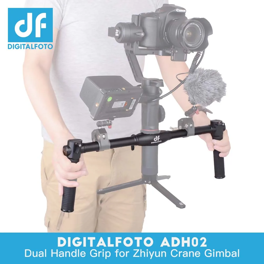 

ADH02 Handheld Stabilizer Grip Dual Handheld Verlengde Handvat houder for Zhiyun Crane 2 Kraan V2 Crane Plus Crane M 3-Aixs