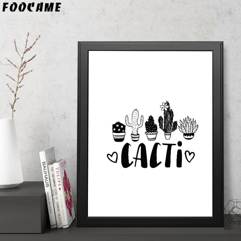 Фон с изображением растений кактуса черно белые постеры и принты художественная