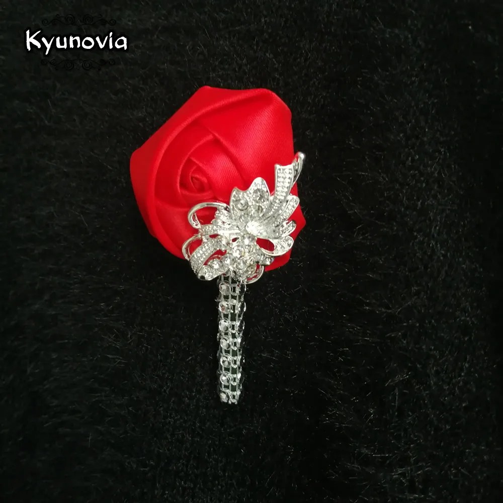 

Kyunovia Wedding Boutonniere Groomsmen Boutonniere Groom Brooch Buttonholes Prom Marriage Corsage Boutonnieres D129