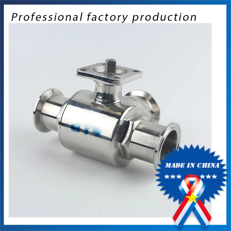 

2-дюймовый трехходовой шаровой клапан из нержавеющей стали 304 с кронштейном