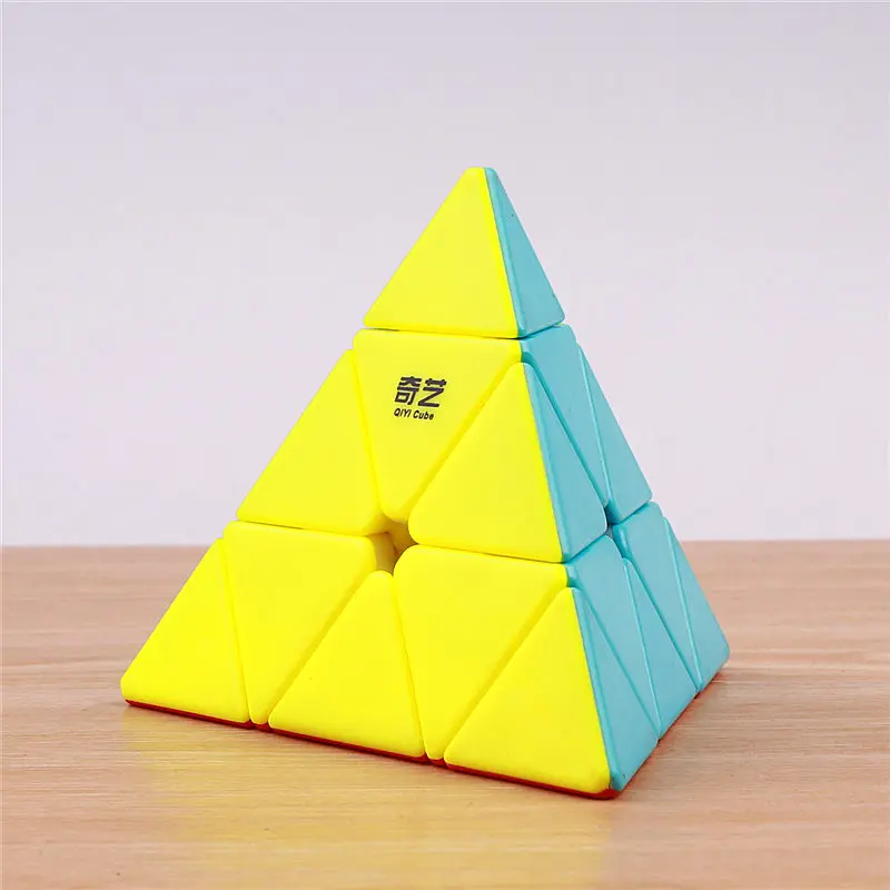 QIYI Pyramidcube скоростной магический куб Наклейка Без пазла твист кубики пирамиды