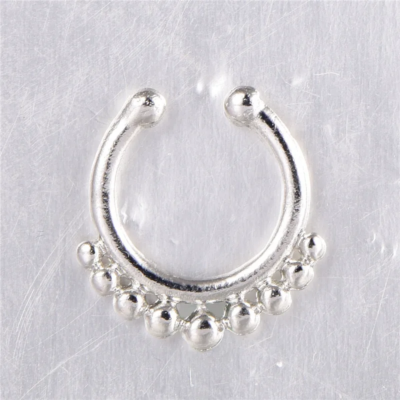 Модные поддельные перегородки из медицинского титана для носа кольца шпильки