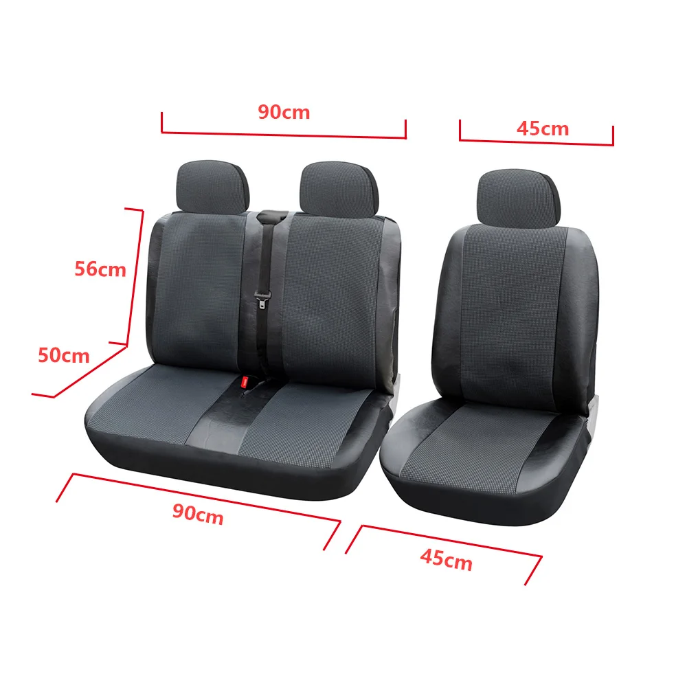 car seat 1+2 Seat Covers Car Cover for Transporter/Van Universal Fit with Artificial Leather Truck Interior Accessories | Автомобили и
