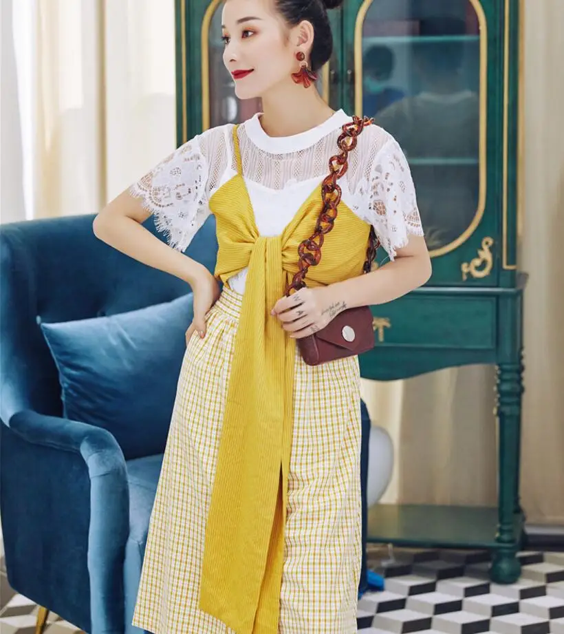 Винтажное ретро элегантное женское платье 2018 Весна Лето полосатые женские