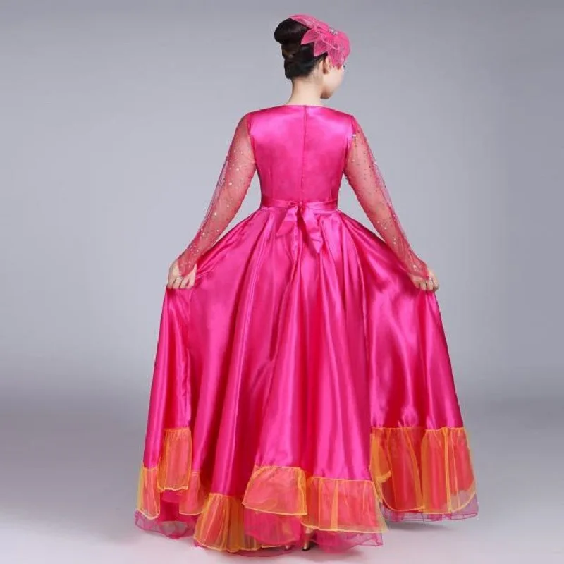 Женская одежда для выступлений и народных танцев женское платье хора сцены