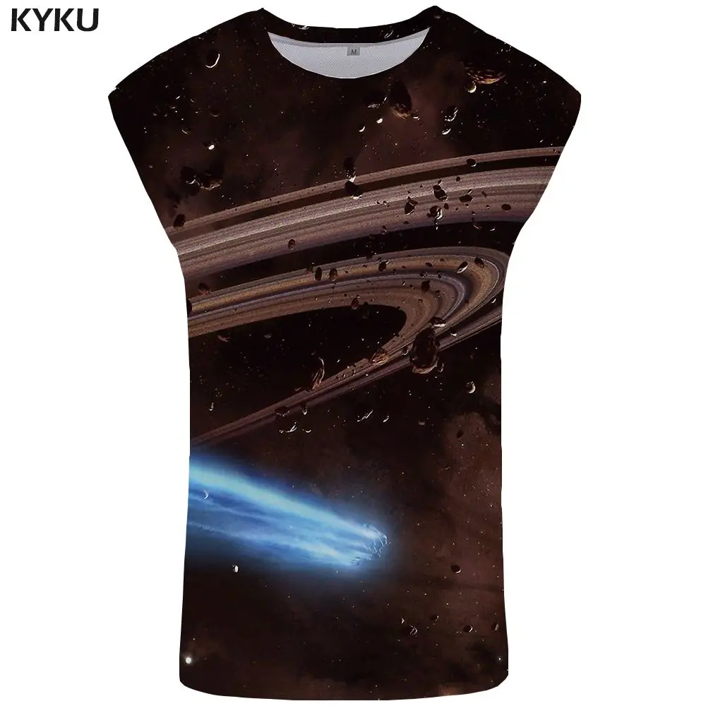 KYKU Galaxy майка Для мужчин Красочные Стрингер небесно-майка дерево жилет Синглетный Для мужчин s Бодибилдинг Рубашка без рукавов топы Забавный - Цвет: Tank Top 08