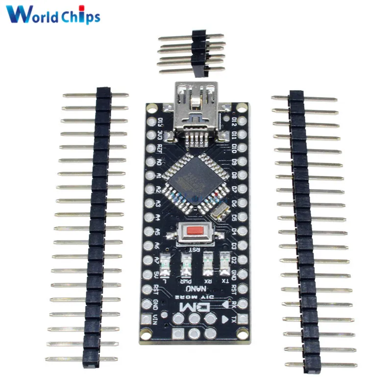 5 шт./лот Mini USB Nano 4 0 atmega328 Atmega328P контроллер для Arduino ATMEGA328P AU PL2303TA в 16 м плата модуль с