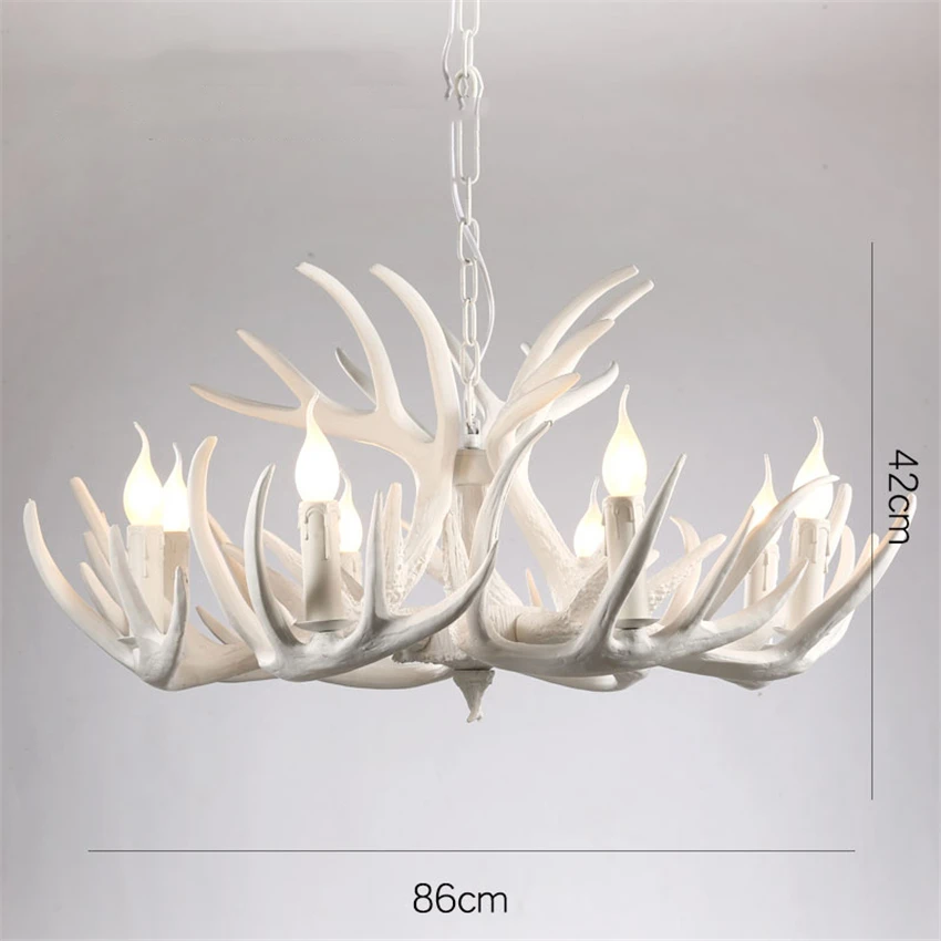 White 12 Head B Современный светодиодный подвесной светильник Chandelire E14, подвесной светильник, промышленный светильник оленьи рога, Светильники для гостиной, кухни - Цвет корпуса: White 12 Head B