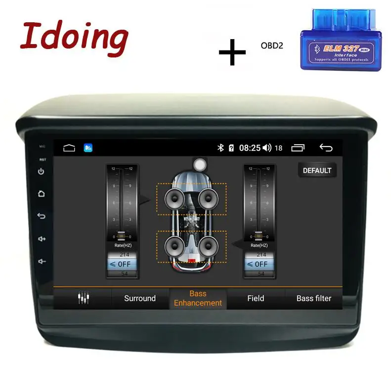 Standard with OBD Idoing " 4G+ 64G 2.5D для Mitsubishi Pajero Sport 2013 автомобильный Радио Мультимедиа Видео плеер навигация gps Аксессуары седан без DVD - Цвет: Standard with OBD