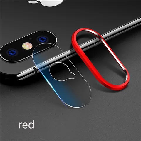 Для Apple iPhone Xs Max X XR Защитная пленка для объектива камеры из мягкого закаленного стекла для задней линзы защитное кольцо аксессуары для мобильных телефонов - Цвет: red