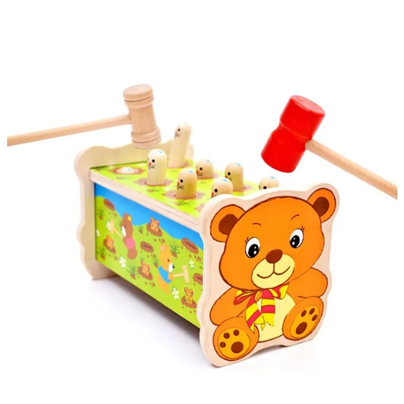 Материалы montessori Обучающие деревянные игрушки для детей раннего обучения дошкольного обучения хит сусликов зрительно-моторная координация