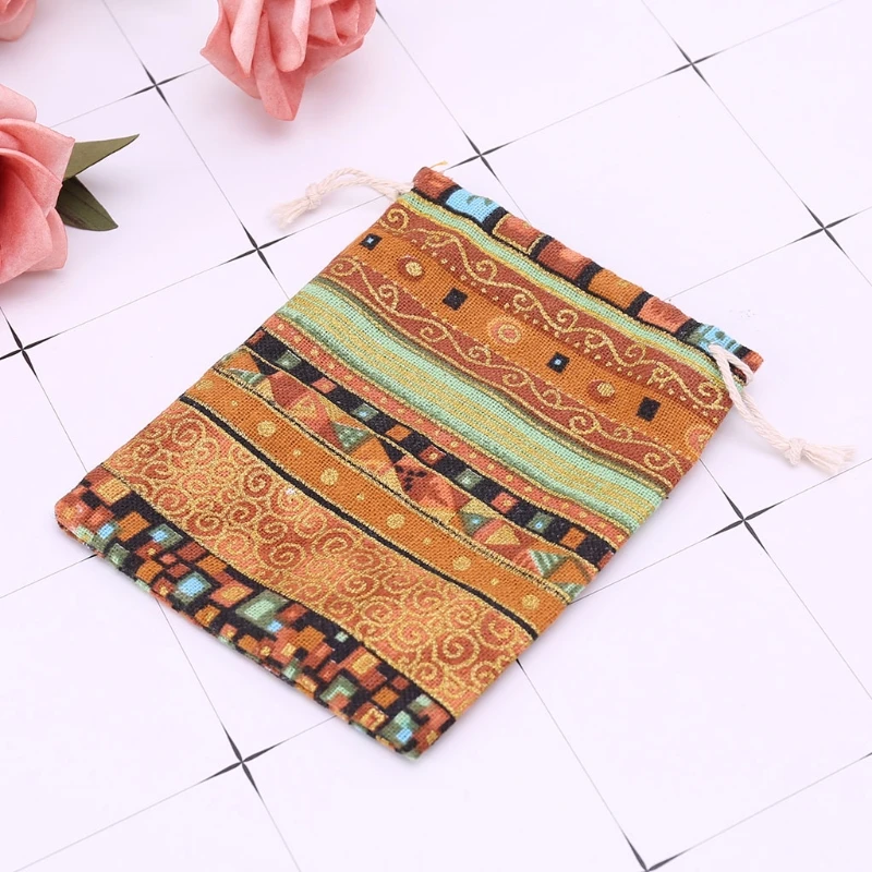 Сумки для хранения на шнурке мешочек ювелирных изделий хлопковые льняные