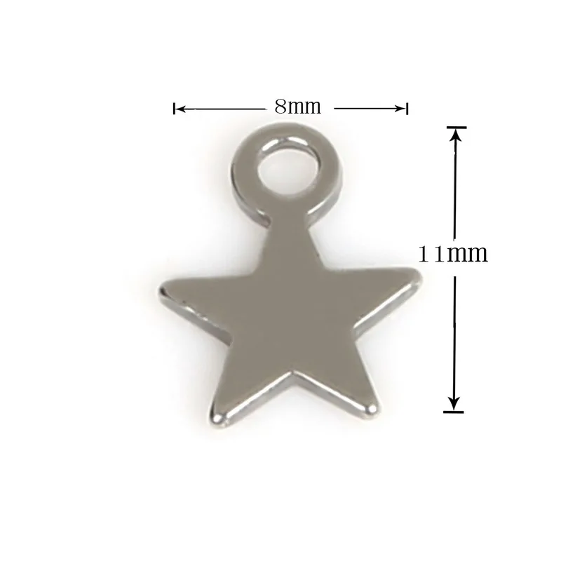 Кулон Луна и звезды из нержавеющей стали изящная подвеска сделай сам в форме