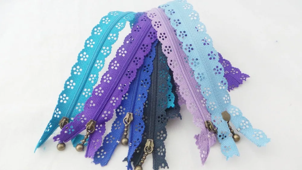 

(200pcs/lots)20cm zippers lace nylon finish zipper for sewing wedding dress etc DIY