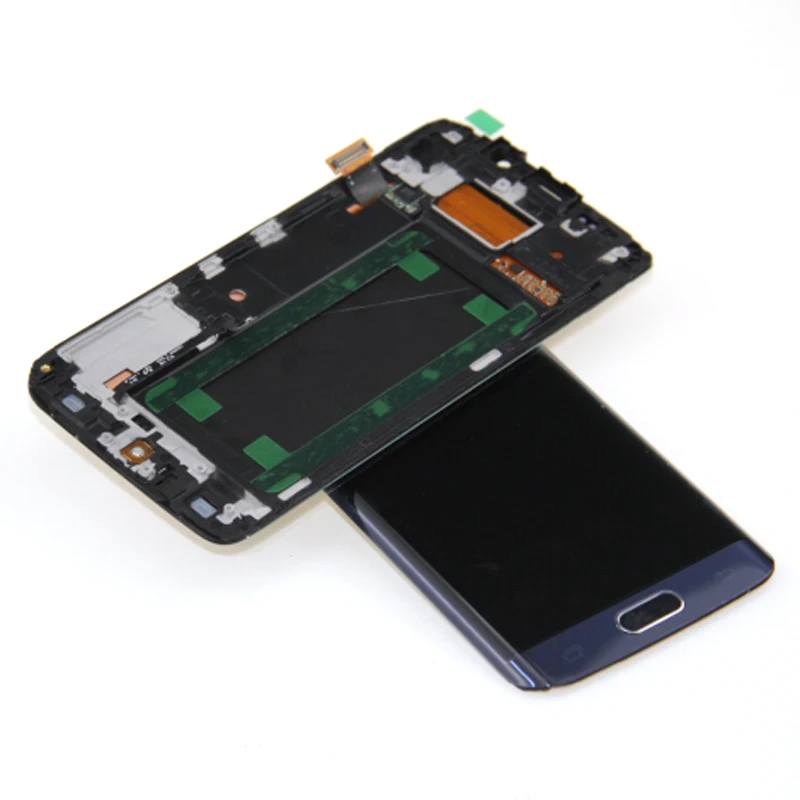 Синий белый золотой 100% tesed LCD с рамкой для SAMSUNG Galaxy s6 edge G925 G925I G925F сенсорный экран