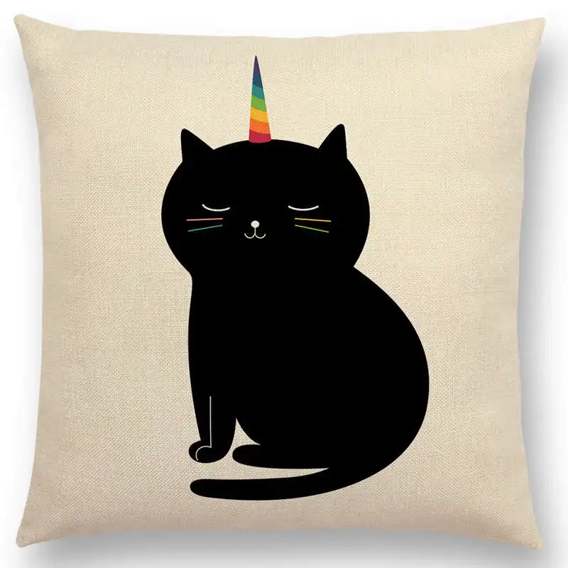 Женская Подушка дневная ночь Солнце Луна дети с животными друзья кролик Сова