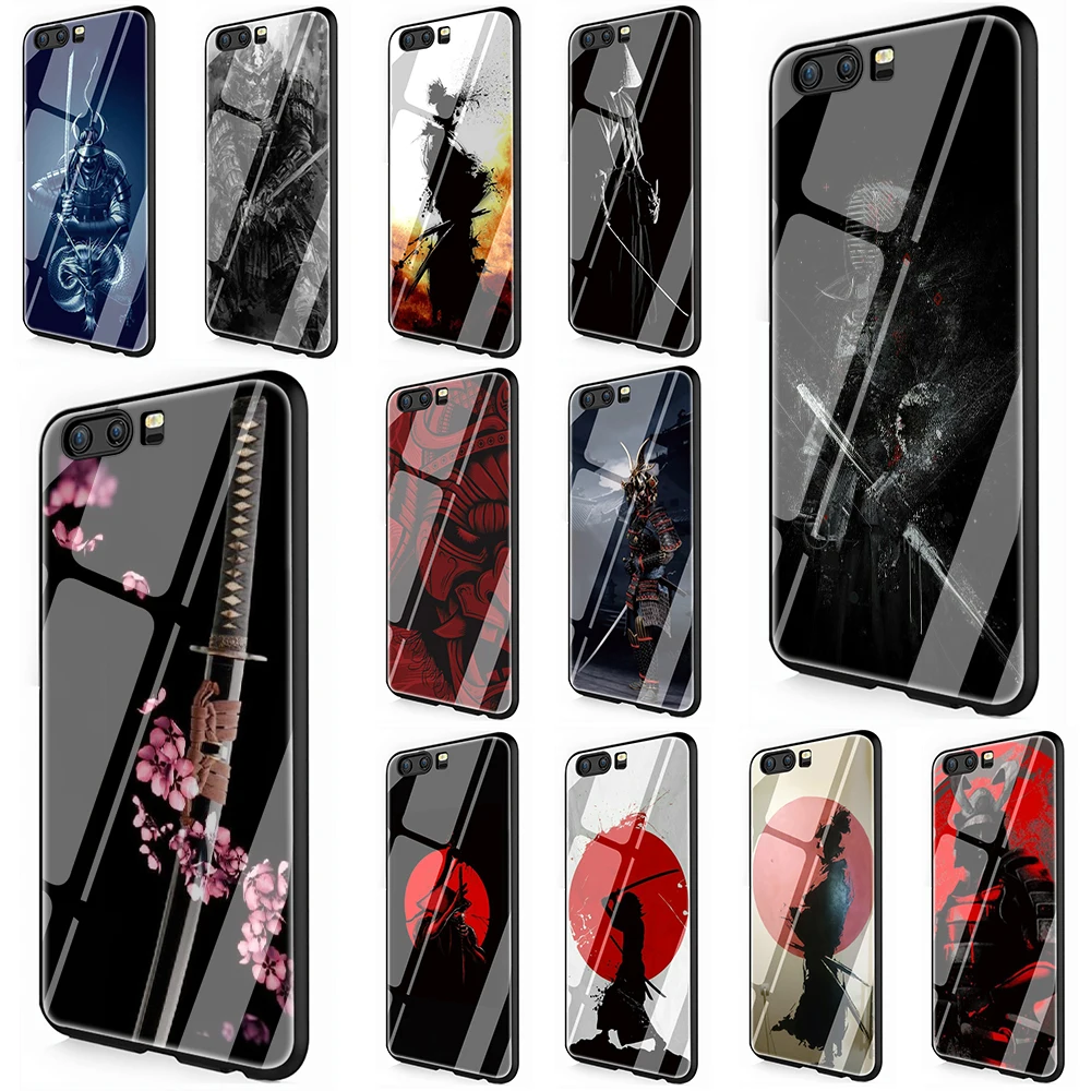 Чехол для телефона с закаленным стеклом самурайского воина японского солдата