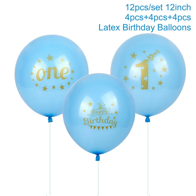Birthday balloon 2 FENGRISE 1st День рождения баннер флаг ежемесячно один год овсянка гирлянда детский душ для мальчиков и девочек первый день рождения украшения Дети - Цвет: Birthday balloon 2