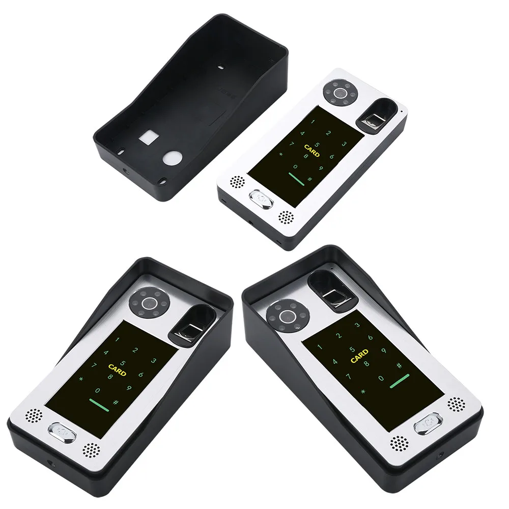 Yobang Security 7&quotTFT LCD Fingerprint IC Card Wired Video Door Phone Intercom 1000TVL IR Camera Unlock Visual Doorbell | Безопасность