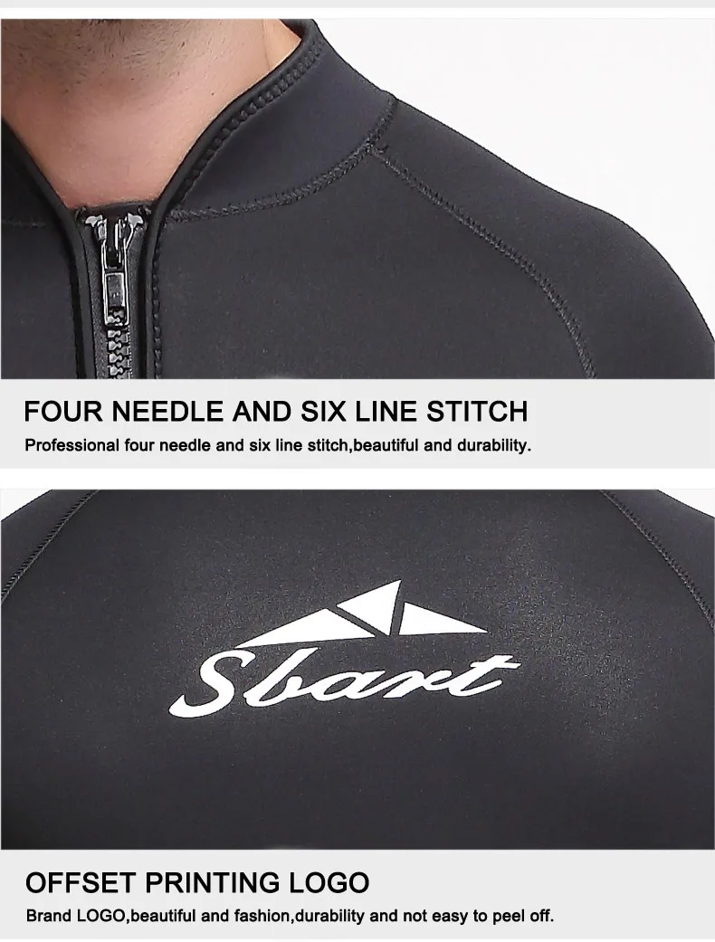 SBART 5 мм неопреновый гидрокостюм куртка мужская черная с длинным рукавом Drysuit триатлонные Гидрокостюмы топы для серфинга теплый солнцезащитный комбинезон L