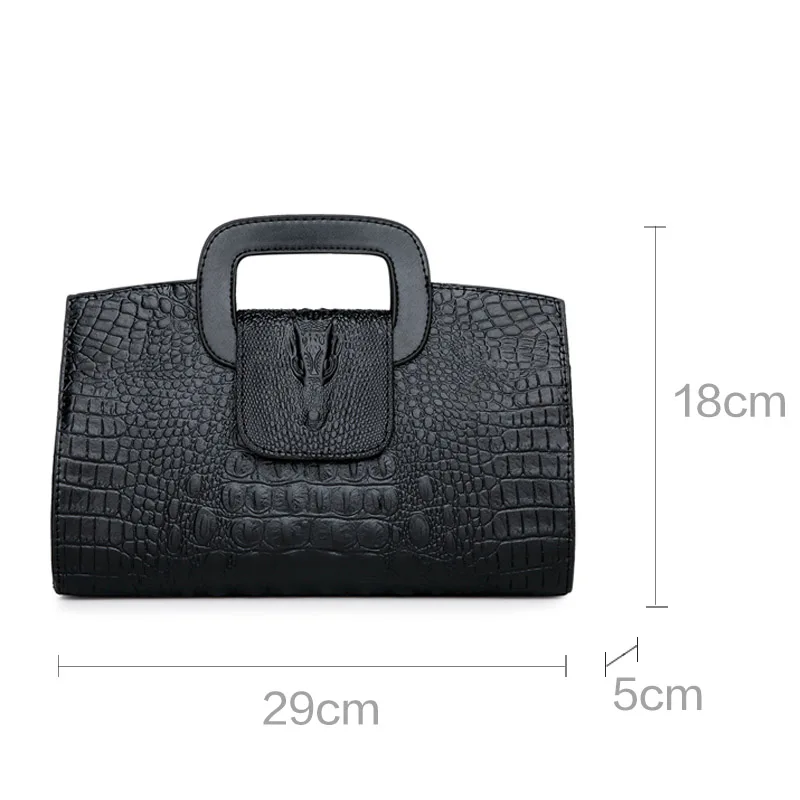 

New Crocodile Pattern Women Leather Handbag Fashion Ladies Shoulder Bags Evening Clutch Messenger Crossbody Bag Top-Handle Bag