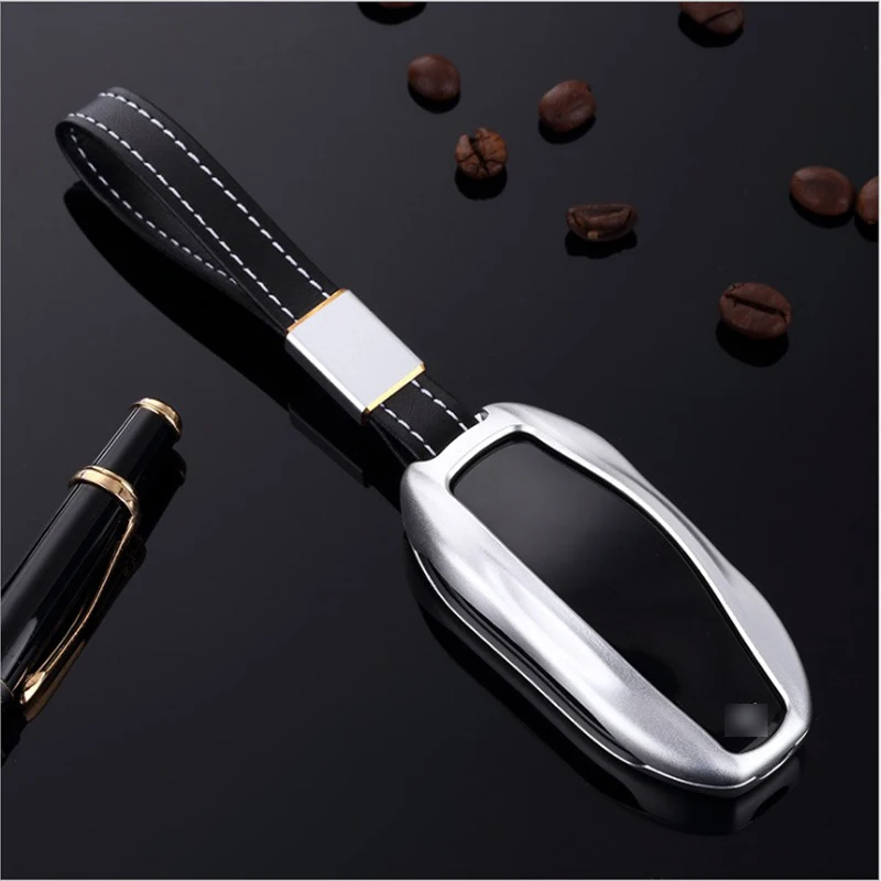 High Class For Tesal Model S Aluminium Alloy Car Key Case Cover Shell Holder Business Style Accessories Male Multicolo | Автомобили и