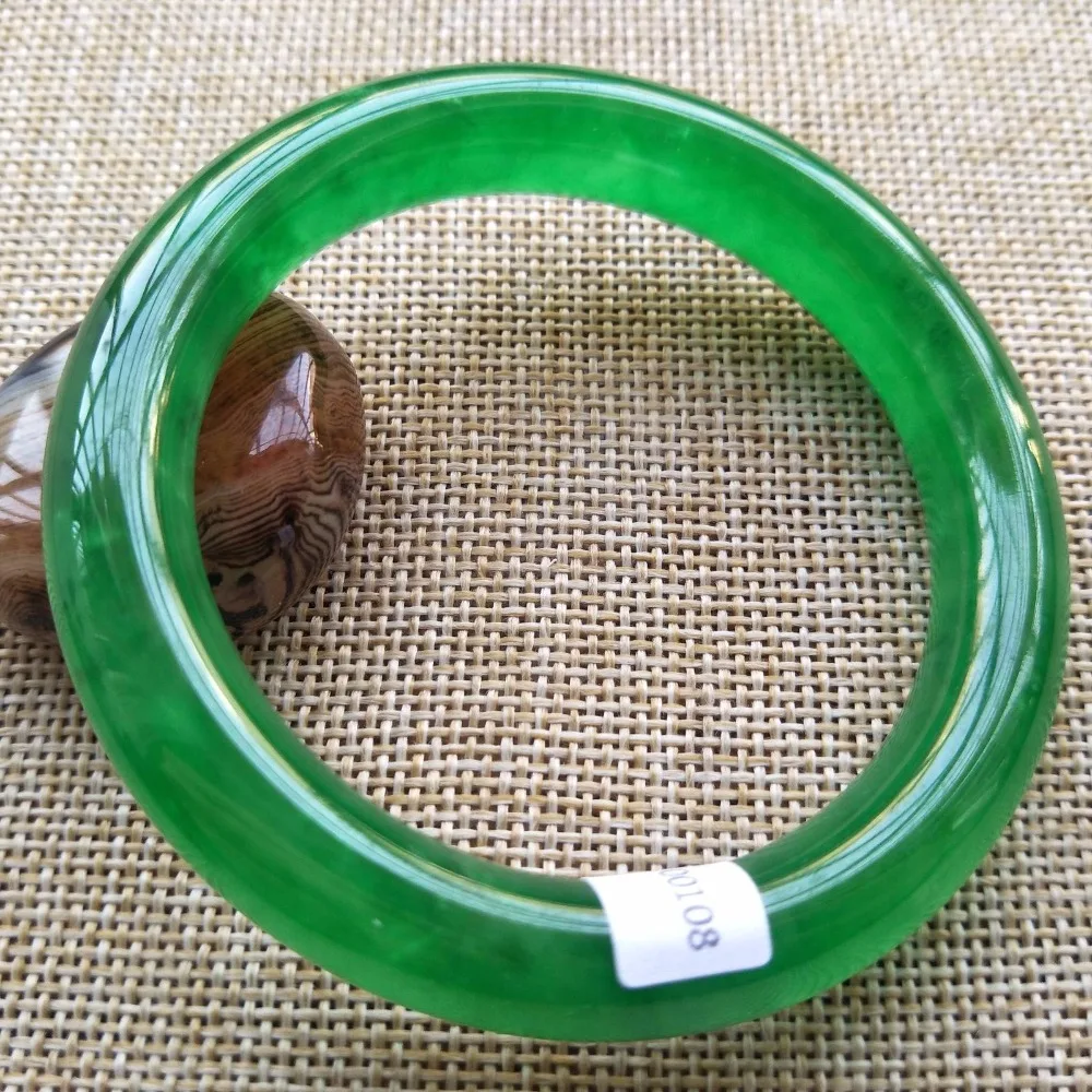 Высококачественный Браслет Jadeite JADE 58 60 мм Сертифицированный натуральный ледяной