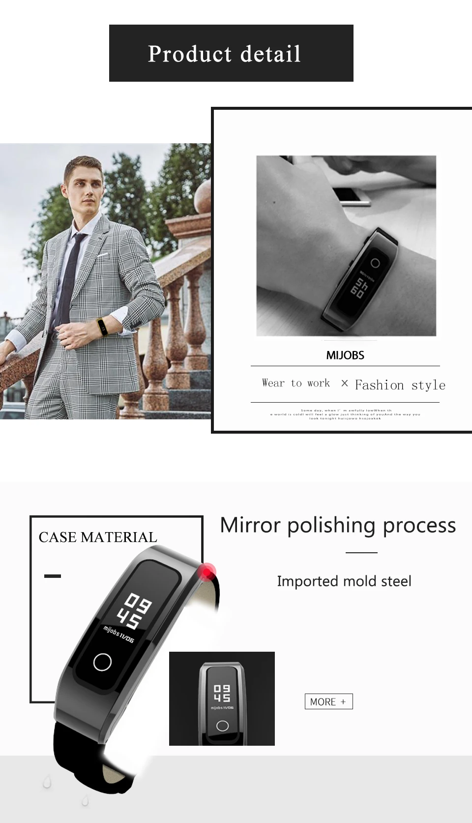 Mijobs кожаный ремешок для huawei Honor Band 4 Runnning Версия смарт-браслет для Honor Band 4 ремешок для бега