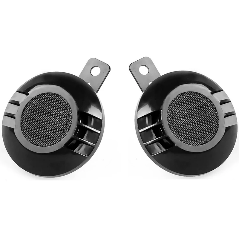 A pair (2pcs) 12 В водонепроницаемый мотоциклетный Рог черный мото Громкая труба 110дб мопед грязный велосипед электрический автомобиль скутер воздушные рожки мотоцикл - Цвет: A pair (2pcs)