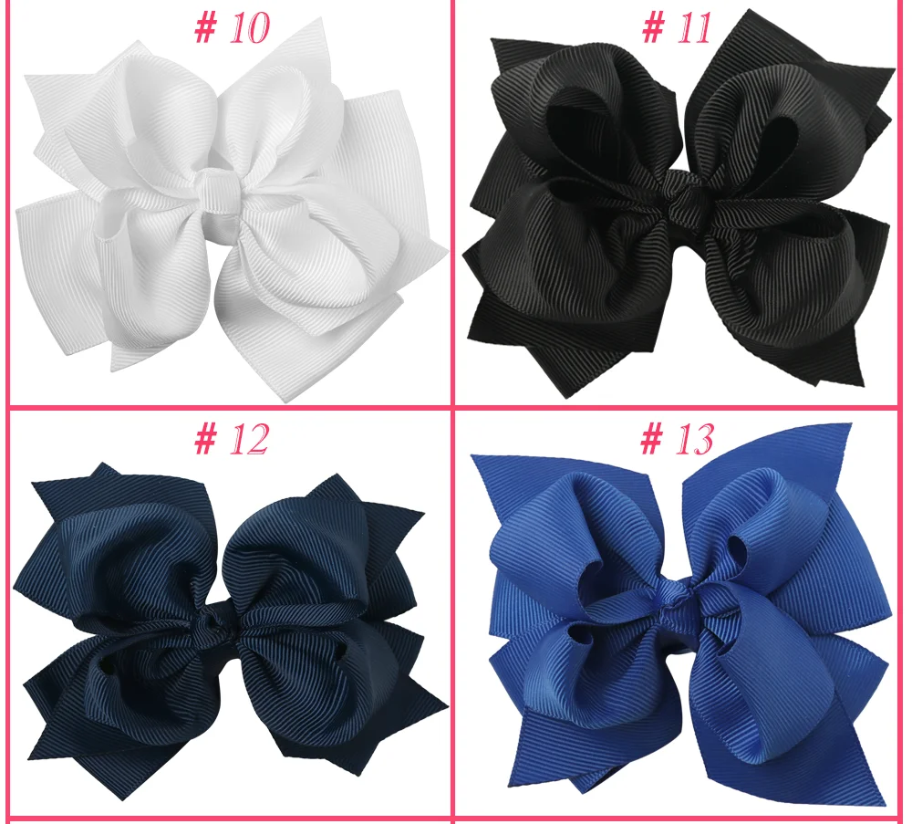 XIMA 4 дюйма Grosgrain лента для волос бант с заколкой для детей аксессуары для волос банты для девочек для волос(25 шт./лот