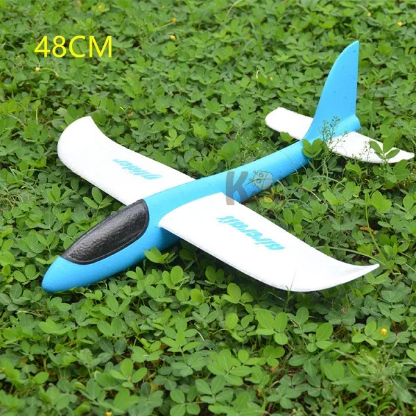 48CM blue and whit 48 см ручной запуск метательный планер EPP пена модель аэроплана Летающий планер самолет игрушка для детей на открытом воздухе летающий планер игрушки самолет - Цвет: 48CM blue and whit