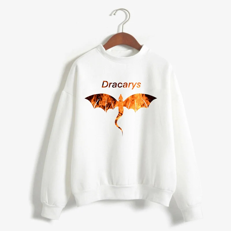 WH New Brand Dracarys Hoodies Sweatshirts Women Autumn Hip Hop korean Clothes Game of thrones Coats Plus Size kpop tumblr tops - Цвет: WH