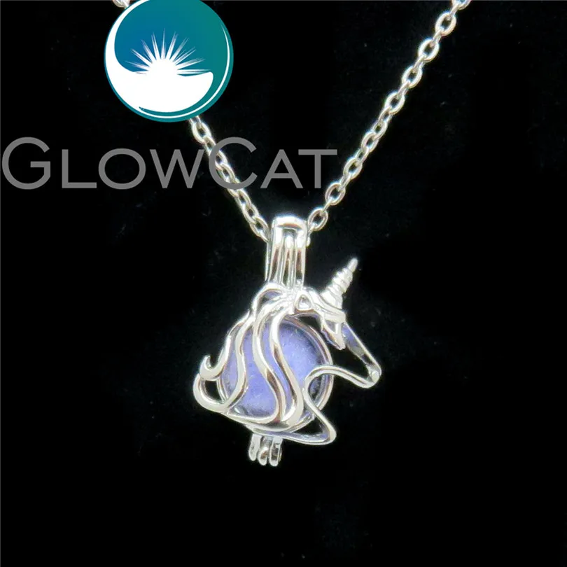 Медные бусины GLOWCAT K573 в форме головы единорога клетка для духов рассеиватель