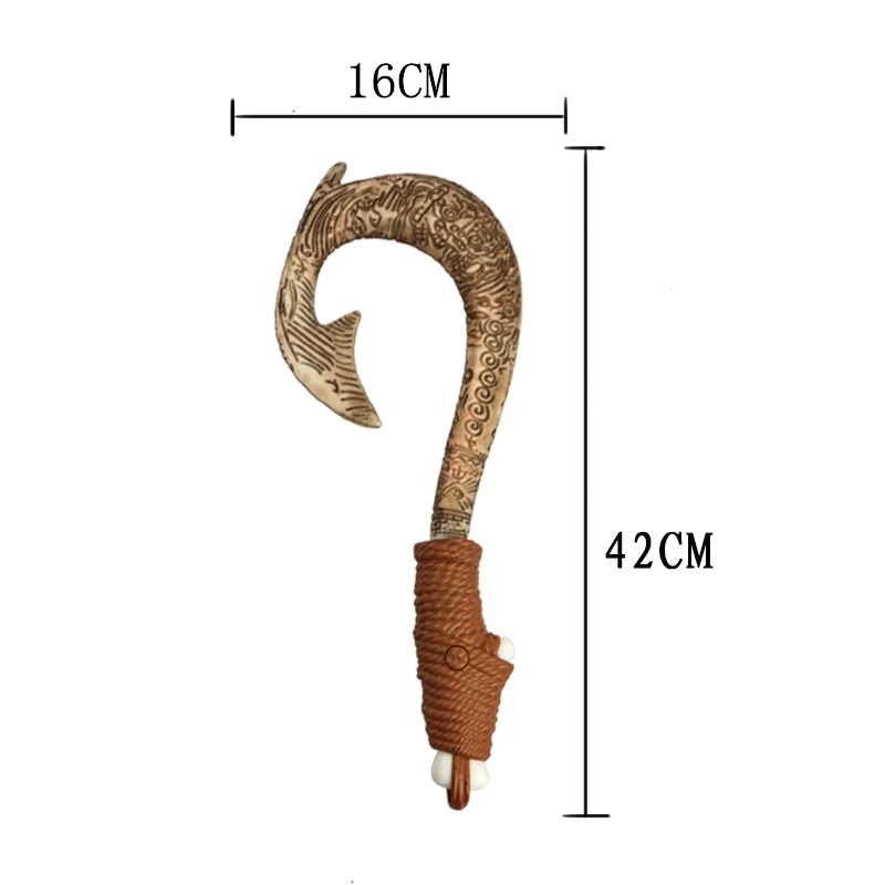 Vaiana Bone Moana Мауи оружие Косплей модель рыболовный крючок фигурка игрушка может