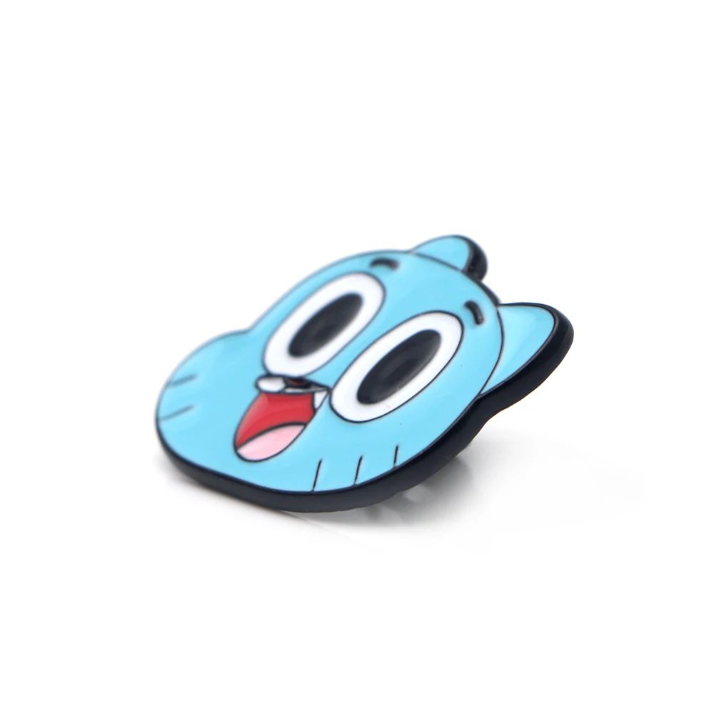 P2456 Dongmanli удивительный мир Gumball Эмаль Булавка рубашка с пряжкой булавки и броши для детей мультфильм Нагрудный значок-булавка на подарок