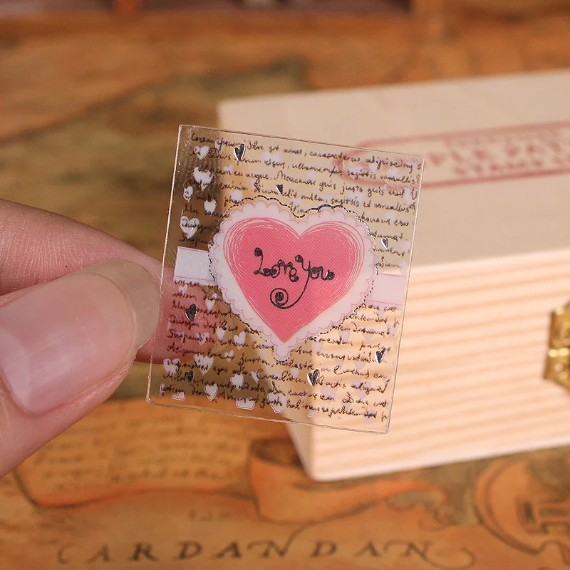 Винтаж Лондон Париж сердце баннер с птицами Декоративные наклейки для