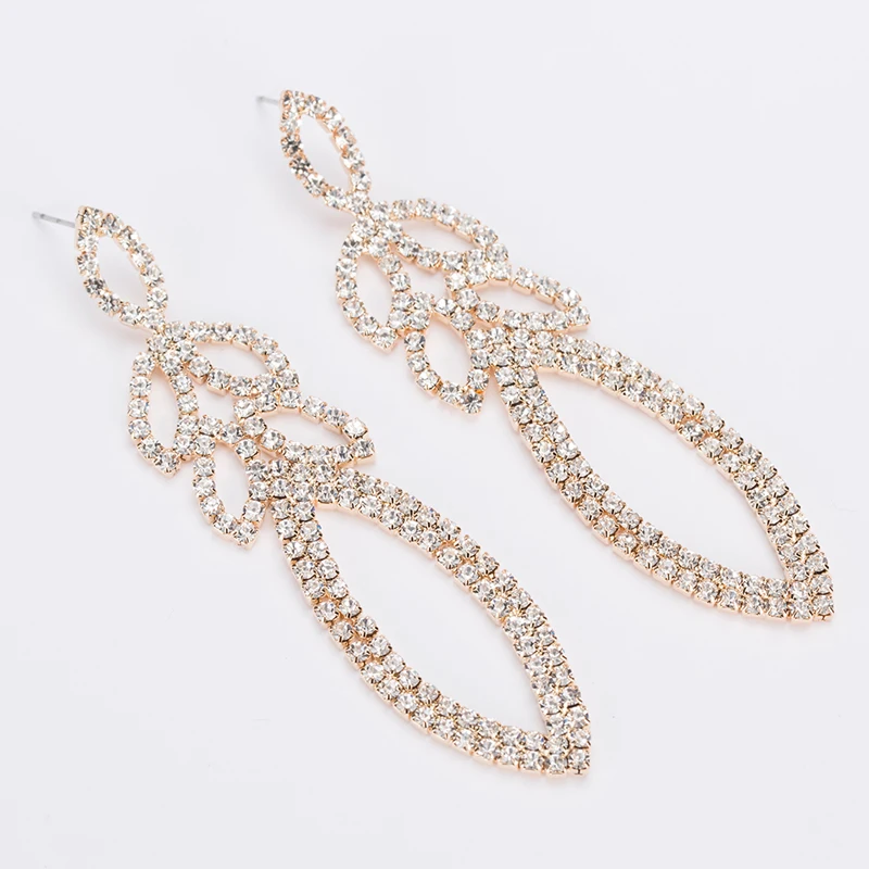 Новые длинные серьги-подвески YFJEWE с кристаллами для женщин модные ювелирные