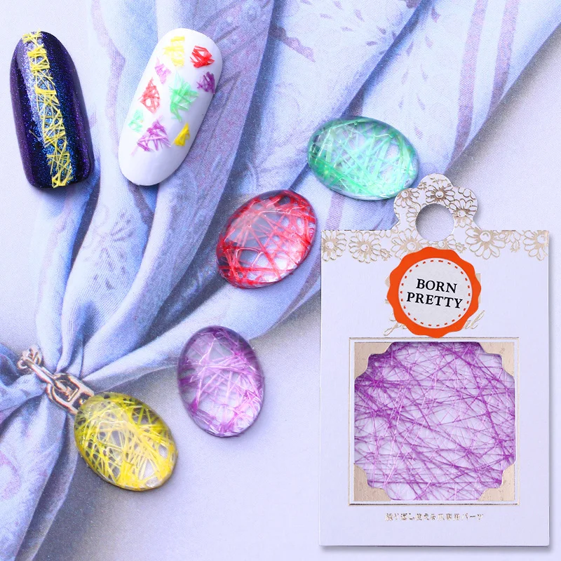 1 лист блестящая линия чистая 3D наклейка для ногтей Красный Зеленый Фиолетовый