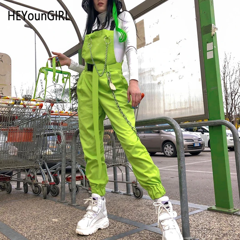 HEYounGIRL Панк Harajuku холщовый ремень для женщин повседневный неоновый зеленый