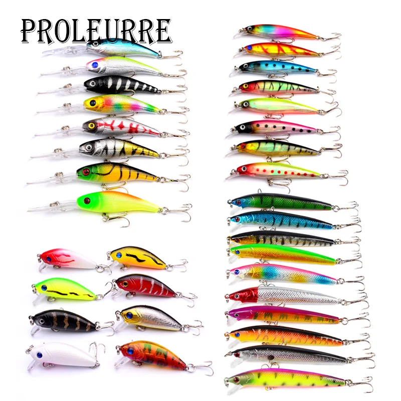 

2018 New Arrived Mixed 4/Set 34pcs Minnow Fishing Lures Artificial Lifelike Carp Fishing Tishing Tackle Plastic Pesca