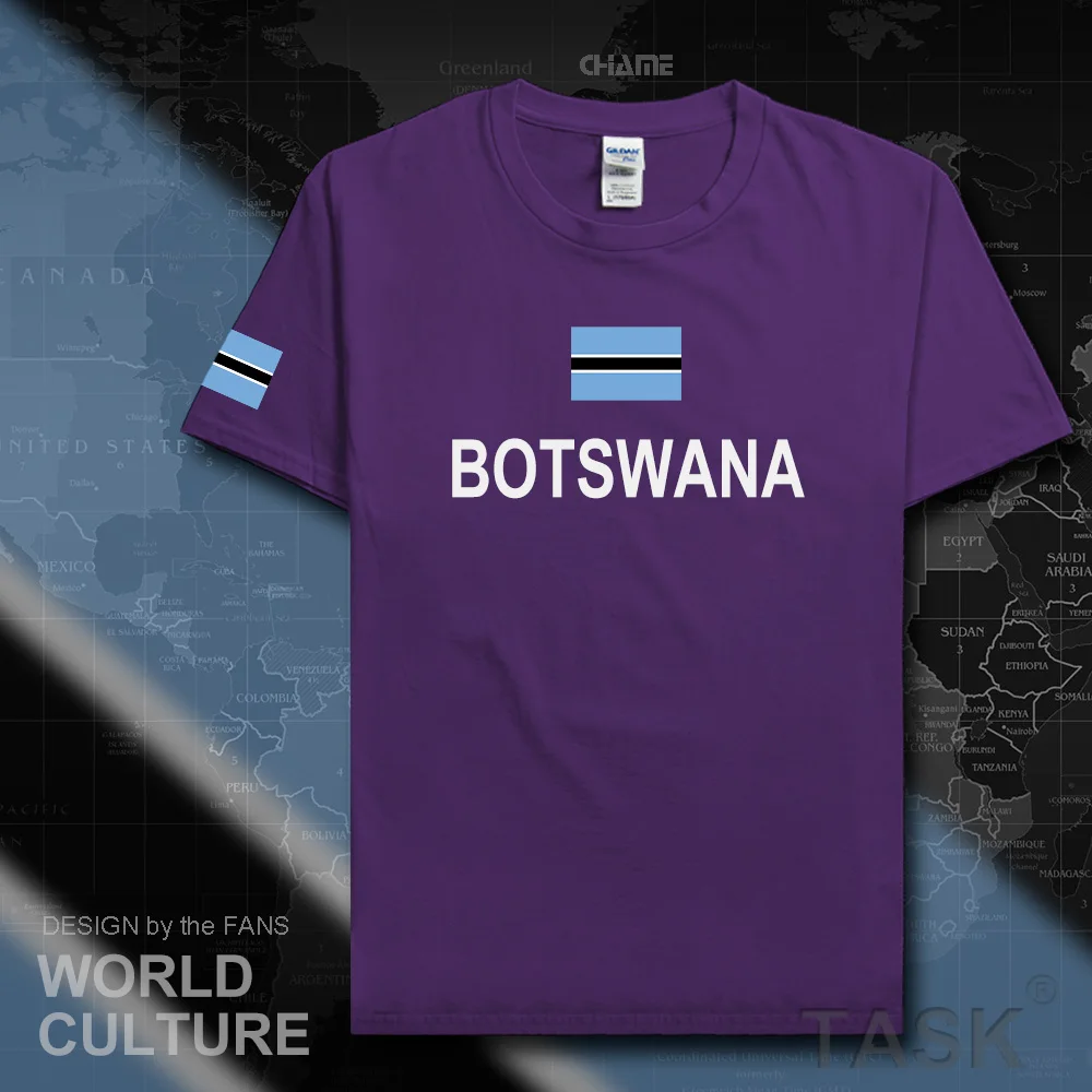 Мужская футболка с коротким рукавом Botswana из 100% хлопка Джерси nation team спортивная