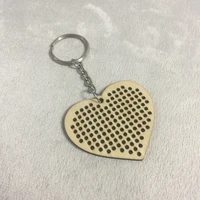 20pcs valentines embroidery diy kit heart homemade ornament wooden blanks for modern embroidery valentines diy gift key chain