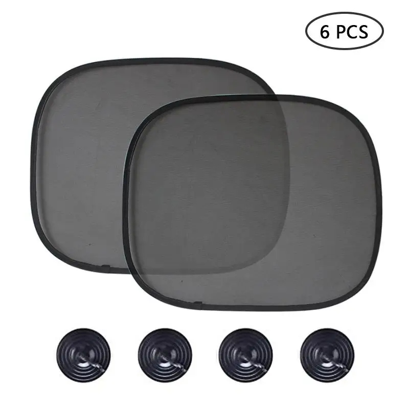 6 шт. черные боковые автомобильные солнцезащитные оттенки задние окна тени
