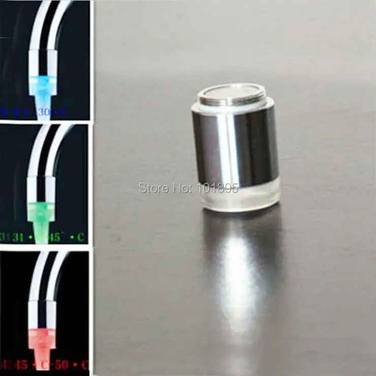 

Male Thread M24x1 Chrome Finish 2PCS in Lot Self Power ABS and Brass Faucet Aerator with LED