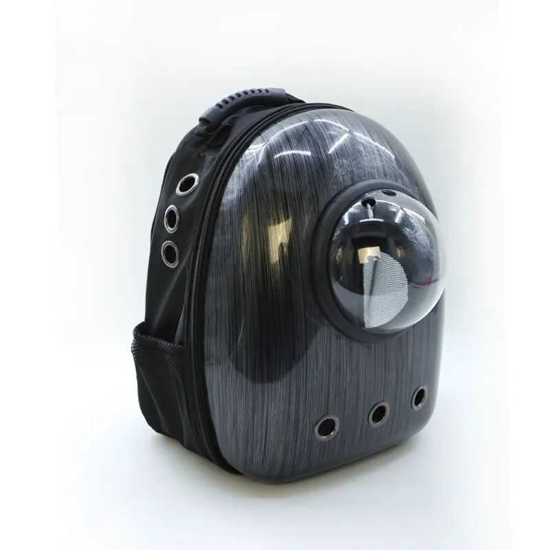 Wire drawing black Astronauta Gato Perro portador Bolsa de Viaje cpsula espacial mochila transpirable - Цвет: Wire drawing black